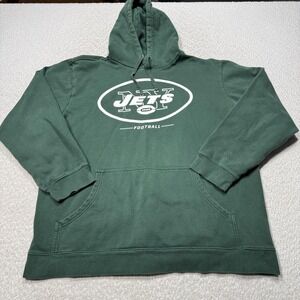 New York Jets Hoodie Sweatshirt Men 2XLTALL Green NFL Football Pullover Fanatics